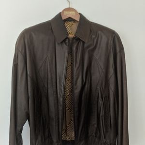 Zilli Dark Brown Leather Jacket